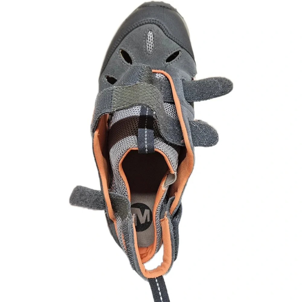 Merrell Iggy Web Kids Dark Grey Orange Hiking Water Sandals J35065 Size 4 US
